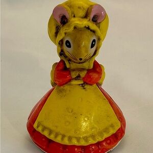 Vintage Mouse Lady Measuring Tape Dispenser